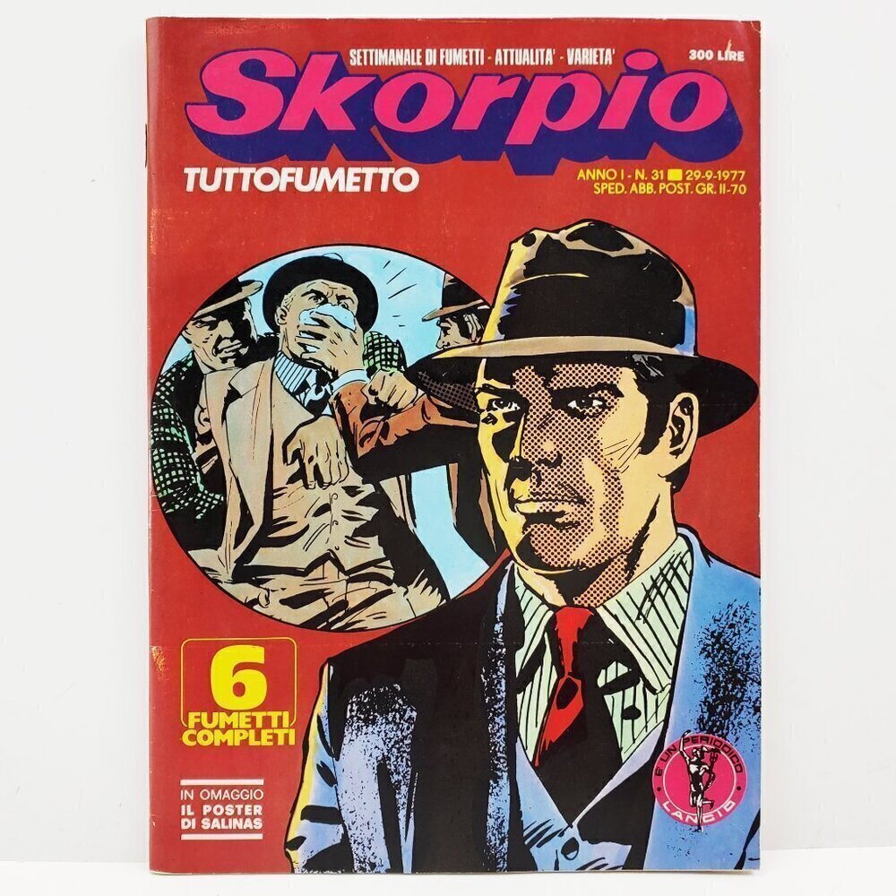 Skorpio Italian Comic Book #31 Lancio Vintage 1977 w/ Poster Tuttofumetto VF